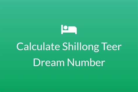 teer dream number|shillong teer dream chart.